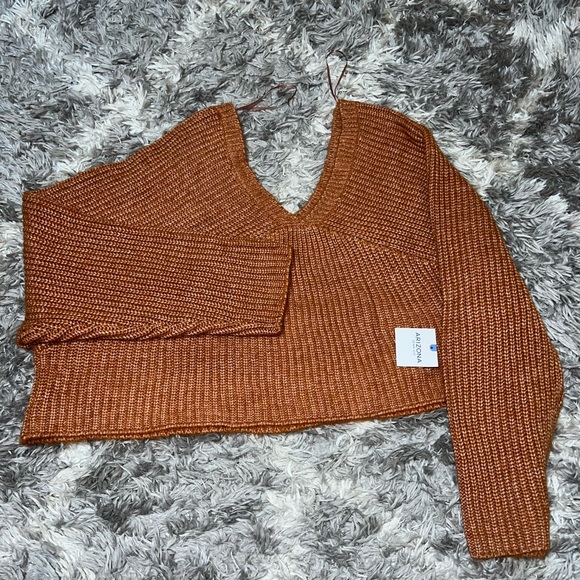 Cropped Burnt Orange Arizona Sweater - Picture 1 of 2